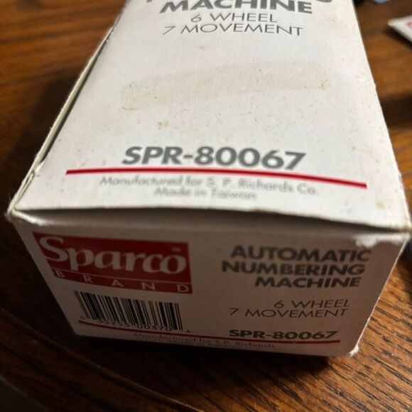 Sparco Brand SPR-80067 6 Wheel 7 Movement Automatic Numbering System - Picture 5 of 5